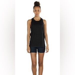 icyzone Black Yoga Top Activewear Workout Sports Racerback Tank Top Size Small